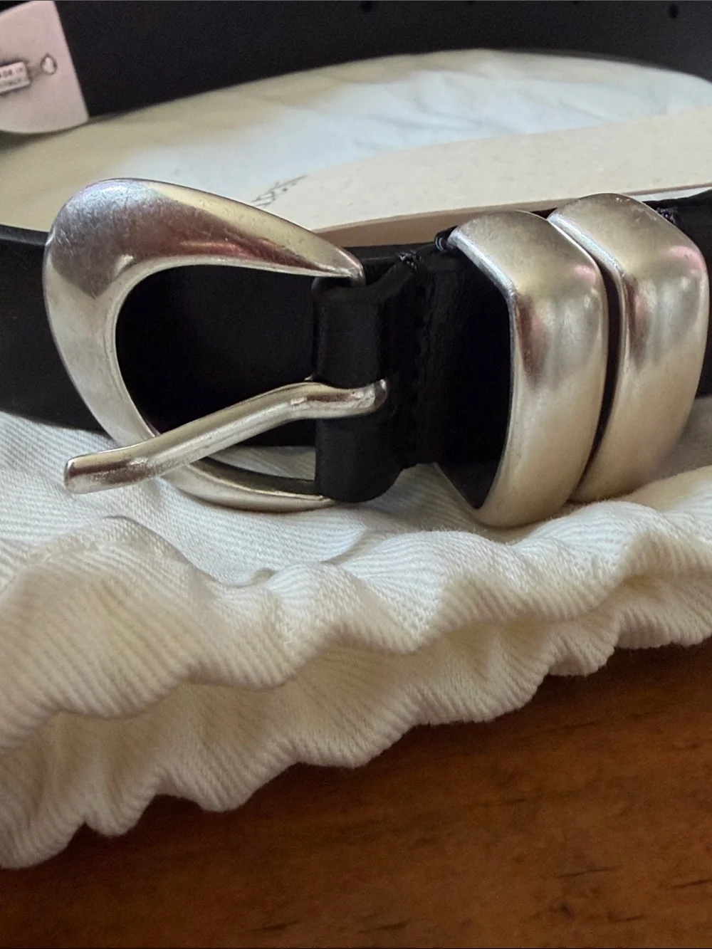 Nation Los Angeles Lola black Leather western belt size small